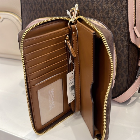 Michael Kors MK Signature Large Flat Multi-Function Phone Case Wallet Wristlet - Picture 5 of 16